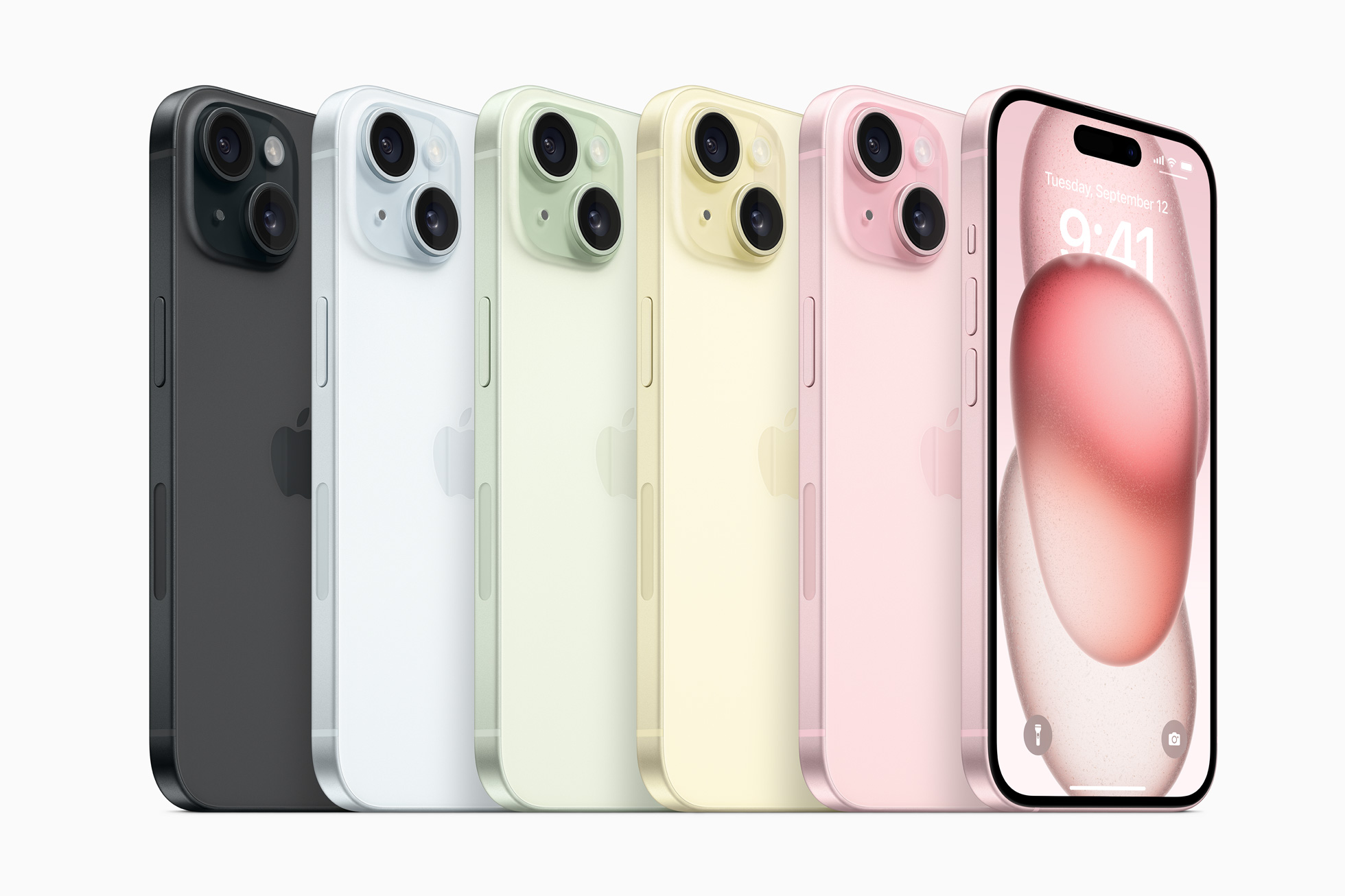 Foto af den nye iPhone 15-serie