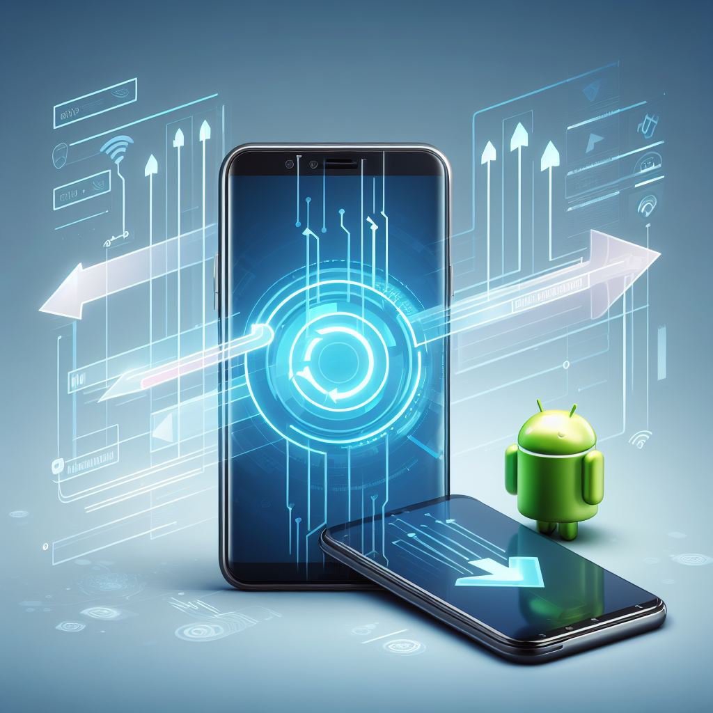 Data, der overføres fra en Android-telefon til en iPhone