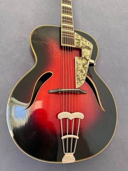 1950s Kurt Seifert? GDR Archtop Guitar | redburst, image 3 of 5