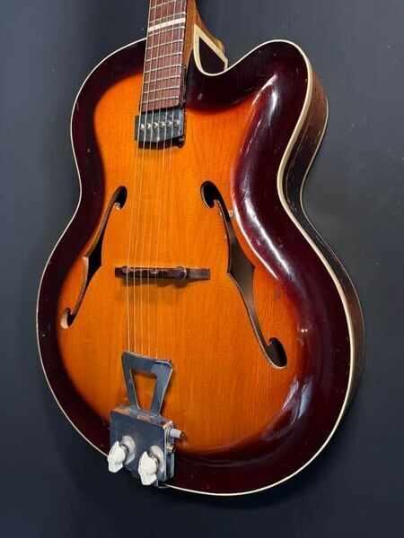 1956 Roger Junior CA All Solid "17" Archtop | sunburst, image 4 of 5