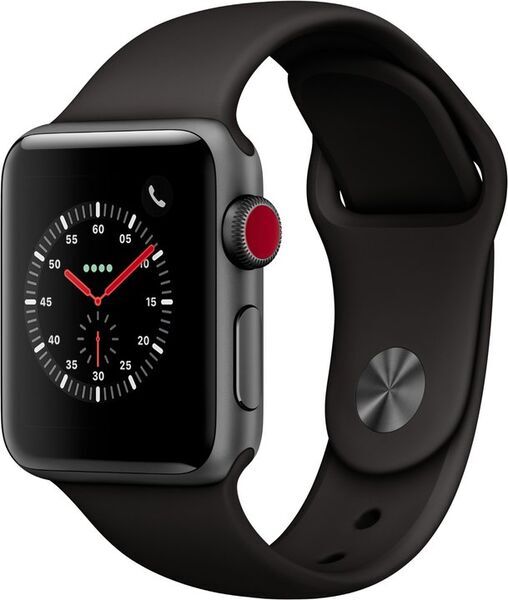 Apple Watch Series 3 (2017) | 38 mm | Aluminium | GPS | grau | Sportarmband grau