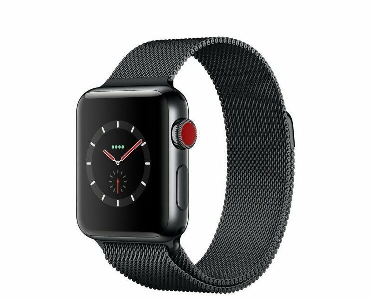 Apple Watch Series 3 (2017) | 38 mm | Acero inoxidable | GPS + Cellular | Negro | Correa Milanaise negra 1