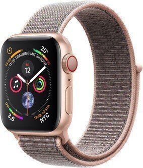 Apple Watch Series 4 (2018) | 40 mm | Alumiini | GPS + Cellular | kulta | Sport Loop vaaleanpunainen