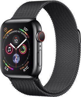Apple Watch Series 4 (2018) | 40 mm | Acier inoxydable | GPS + Cellular | noir | Acier inoxydable noir 1