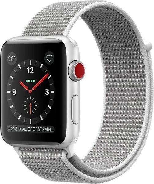 Apple Watch Series 3 (2017) | 42 mm | Aluminium | GPS + Cellular | silver | silver Sport Loop, image 1 of 1