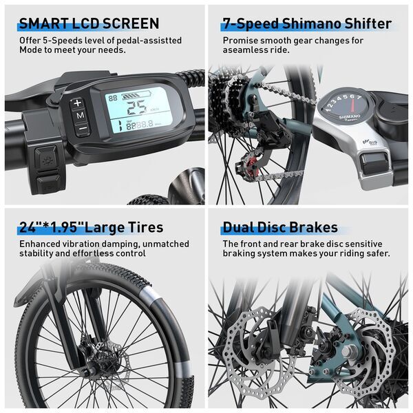 AAIRSK E-Bike GT300 2026 | žalia | 26" | M | < 500 km, image 4 of 4