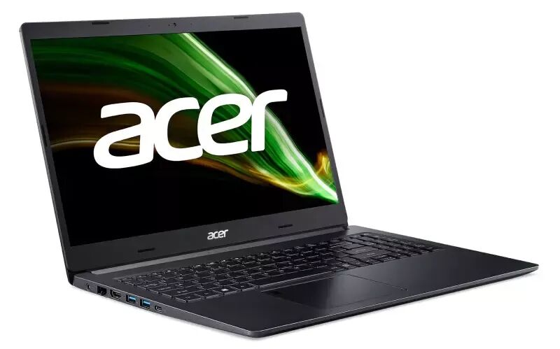 Acer Aspire 5 A515 | Ryzen 5 5500U | 15.6" | 16 GB | 512 GB SSD | musta | Win 11 Home | FR 2