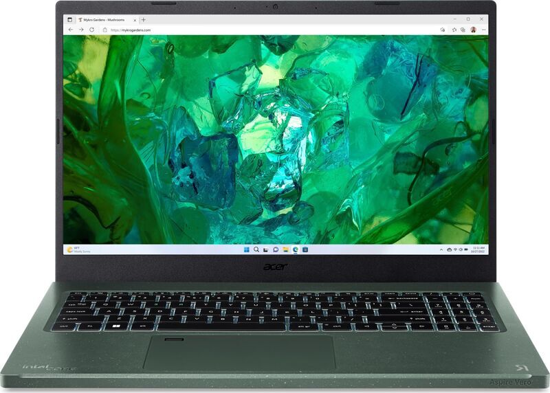 Acer Aspire Vero AV15-53P | i5-1335U | 15.6" | 16 GB | 512 GB SSD | FP | Win 11 Home | vihreä | DE 1
