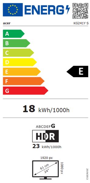 Acer KG1 KG241YSbiip | 23.8" | ohne Standfuß | schwarz 2