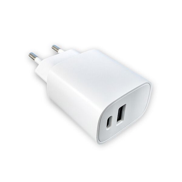 Chargeur rapide multiport 20W (USB-A + USB-C) | blanc 1