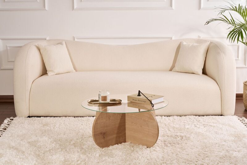 Aeris coffee table sapphire Eiche transparent Ø75cm | transparent, image 2 of 4