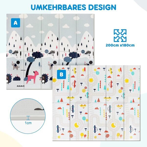 Aiious Krabbelmatte Baby Spielteppich | multicolored 3