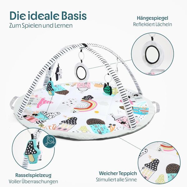 Akeraq Baby Spielbogen 2-in-1 | večbarven 2