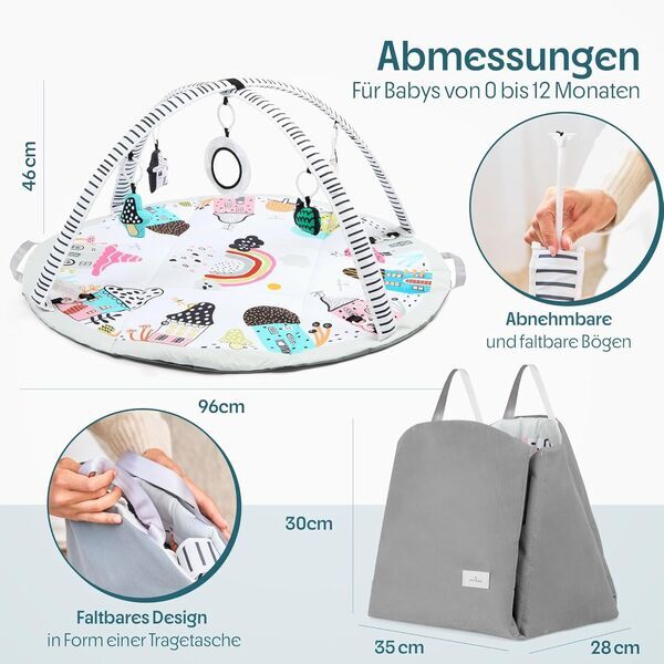 Akeraq Baby Spielbogen 2-in-1 | večbarven 3