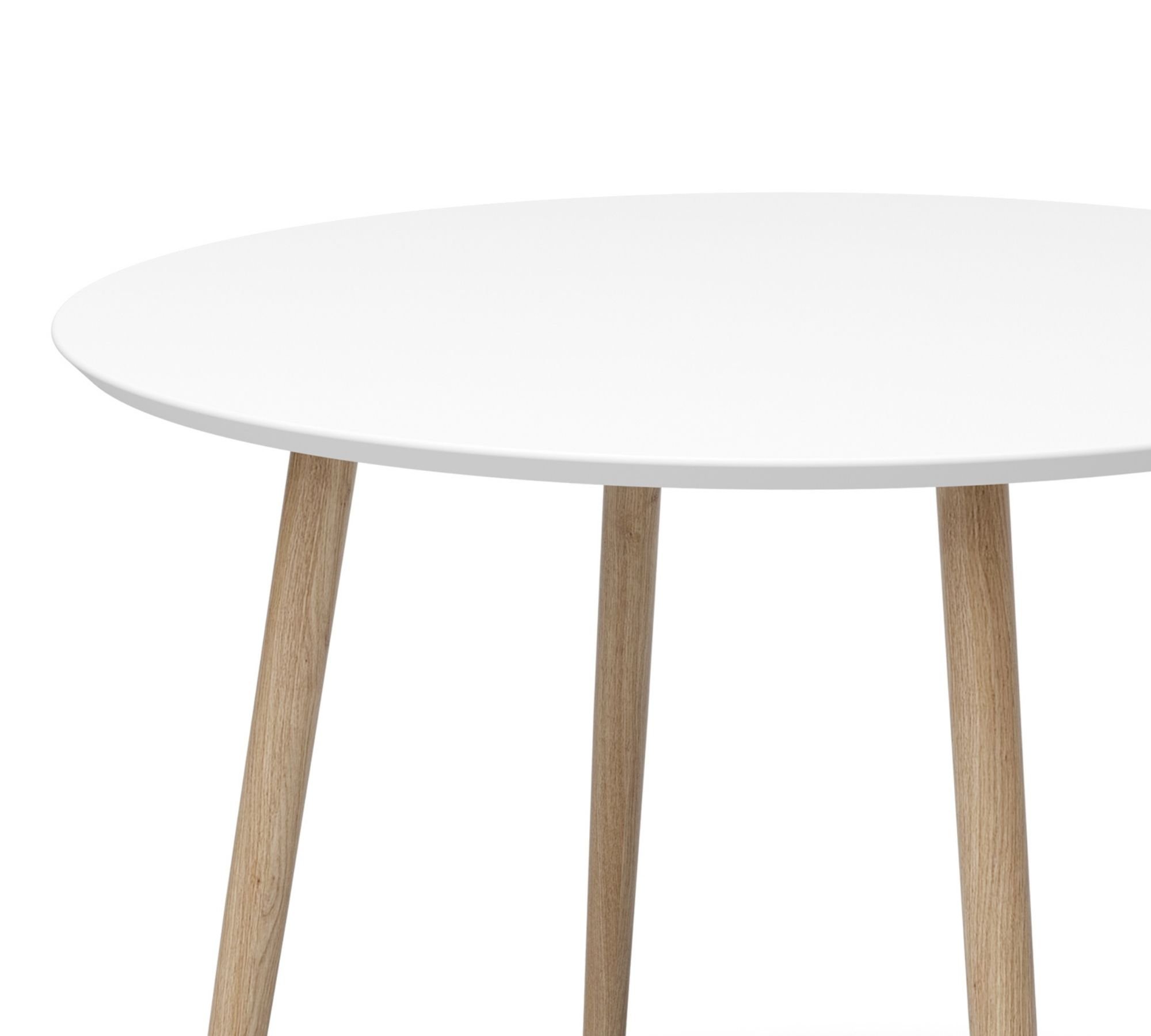 Allie matbord tvål Oak vit Ø 100cm