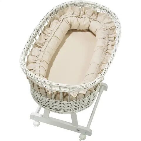 Alvi Bundle Set Stubenwagen Birthe and Schlummernest Volant | beige 1