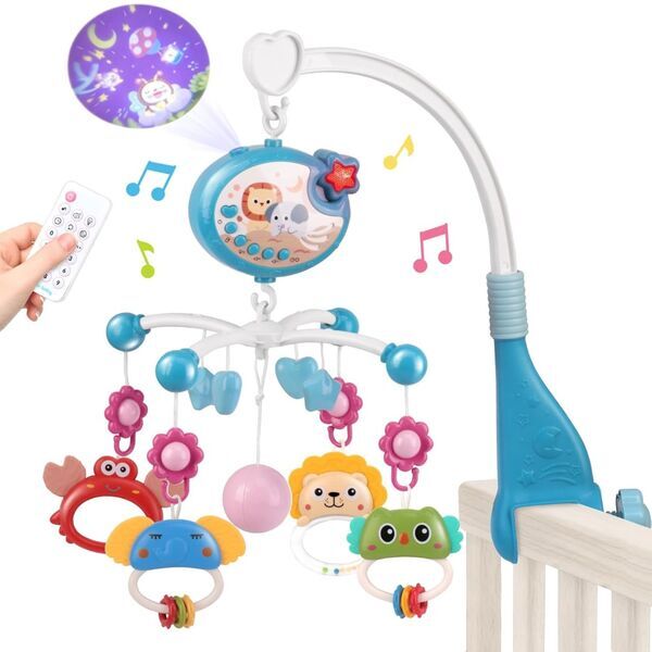 Amy & Benton Babybett Mobile mit Musik | blue 1