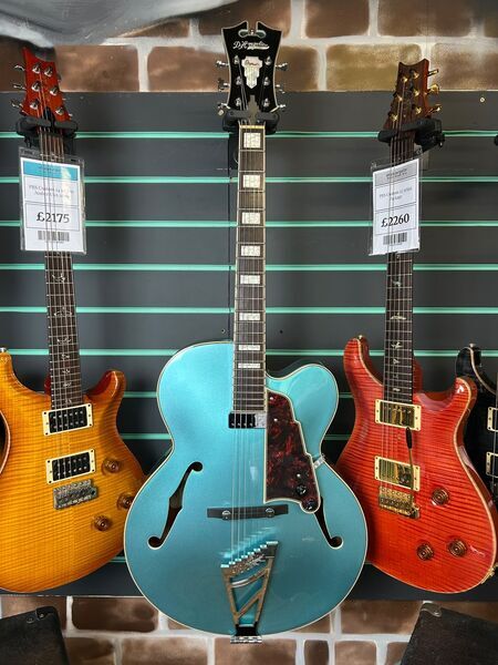 D'Angelico Premier EXL-1 Ocean Turquoise 2018 Hollow Body Electric Guitar | Original, image 2 of 5