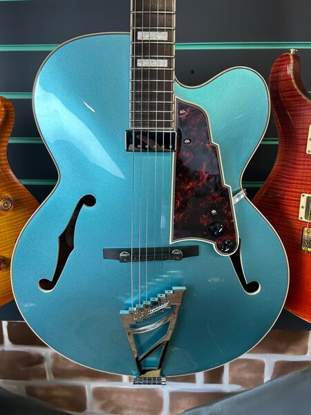 D'Angelico Premier EXL-1 Ocean Turquoise 2018 Hollow Body Electric Guitar | Original, image 4 of 5