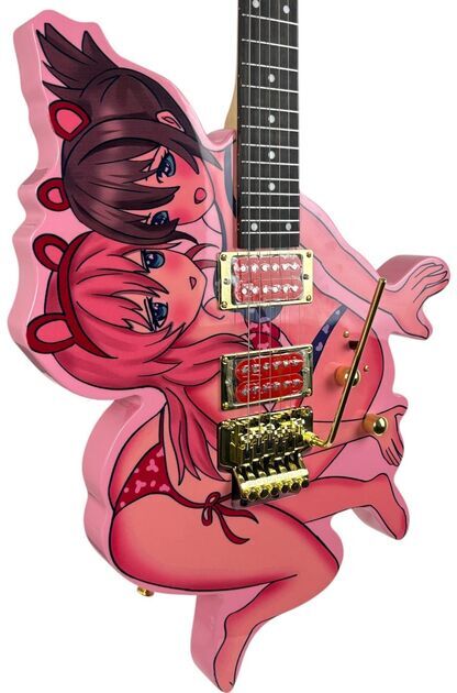 Gitarr med animeflickor