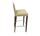 Anna BQ1385 bar stool leather wood beige | brown, thumbnail 3 of 4