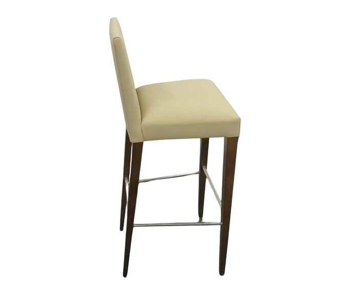 Anna BQ1385 bar stool leather wood beige | brown, image 3 of 4