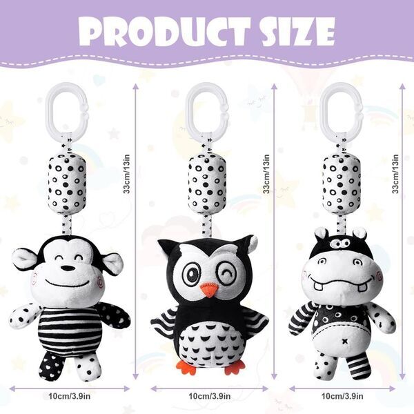 Aolso Spielbogen for Kinderwagen | black/white 2