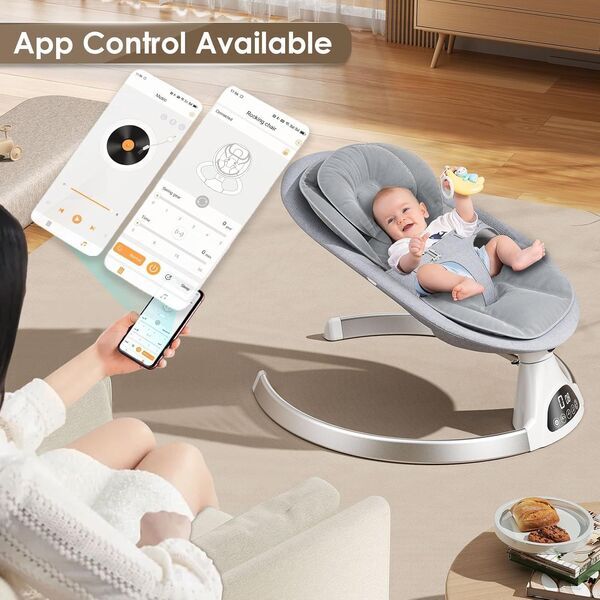Aomdom Elektrische Babywippe | white 3
