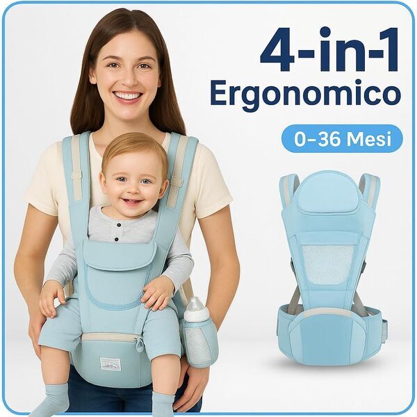App Life Ergonomischer Babyrucksack | Version Englisch | light blue 3