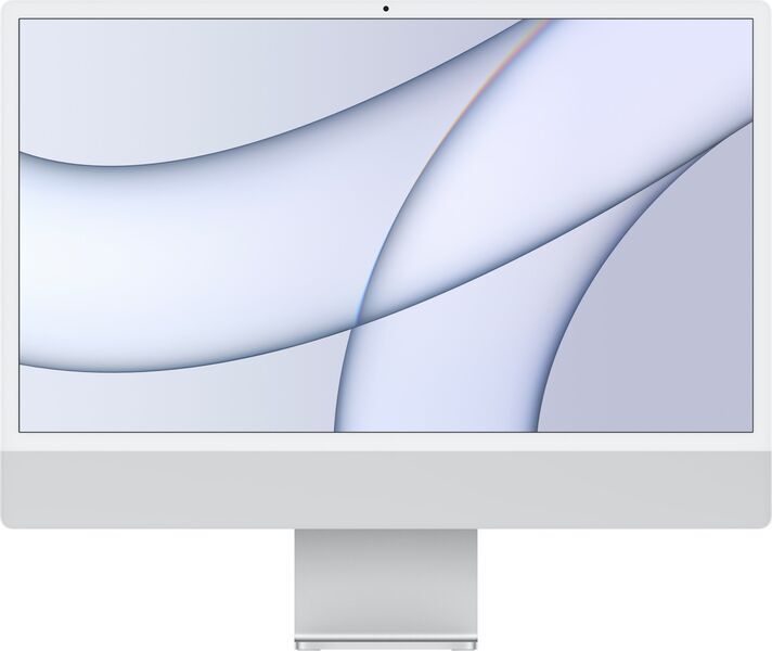 Apple iMac 2021 M1 | 24" | 8 GB | 256 GB SSD | 8-Core GPU | silver | Apple accessories | PT 1