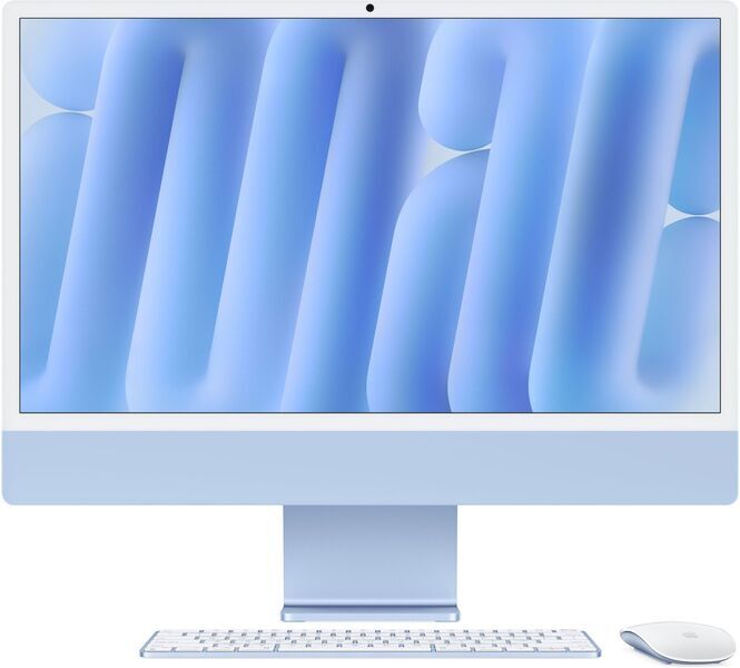 Apple iMac 2024 M4 10 Core | 24" | 16 GB | 1 TB SSD | Nano-texture glass | blue | Apple accessories | DE