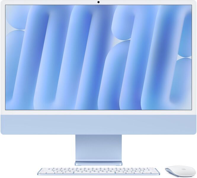 Apple iMac 2024 M4 10 Core | 24" | 16 GB | 512 GB SSD | Standard glass | blue | Apple accessories | UK 1