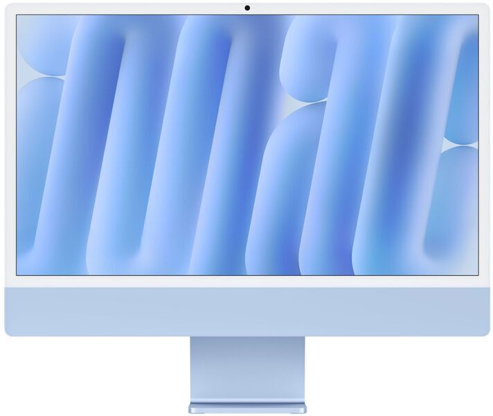 Apple iMac 2024 M4 10 Core | 24" | 16 GB | 512 GB SSD | Standard glass | blue | compatible accessories | UK, image 1 of 3
