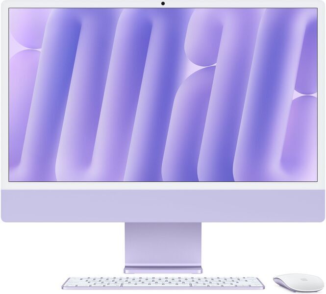 Apple iMac 2024 M4 10 Core | 24" | 16 GB | 1 TB SSD | Szkło nanostrukturalne | fioletowy | Akcesoria Apple | DE 1