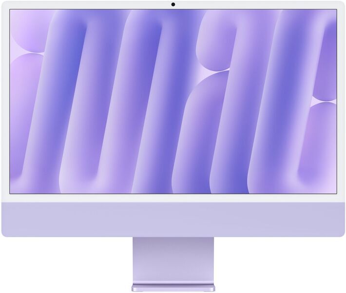 Apple iMac 2024 M4 10 Core | 24" | 16 GB | 256 GB SSD | Szkło standardowe | fioletowy | kompatybilne akcesoria | UK, image 1 of 3