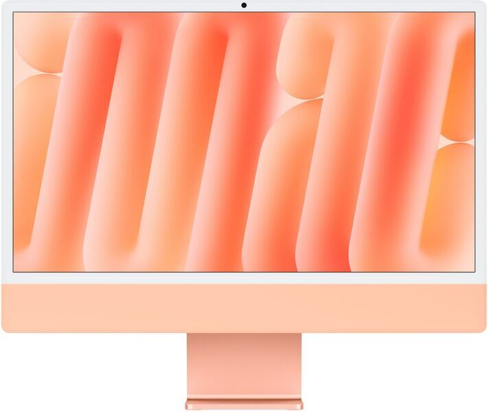 Apple iMac 2024 M4 10 Core | 24" | 16 GB | 256 GB SSD | Standardglas | orange | kompatibles Zubehör | DE, image 1 of 3