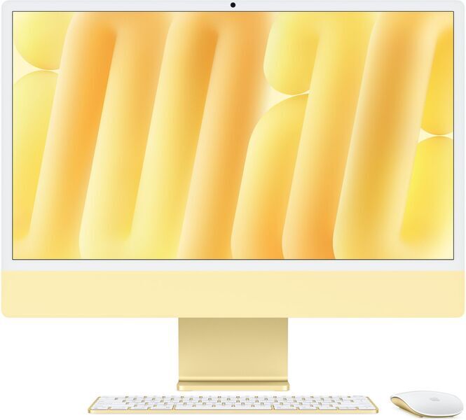 Apple iMac 2024 M4 10 Core | 24" | 16 GB | 1 TB SSD | Nano tekstūrinis stiklas | Geltona | Apple priedai | PT 1