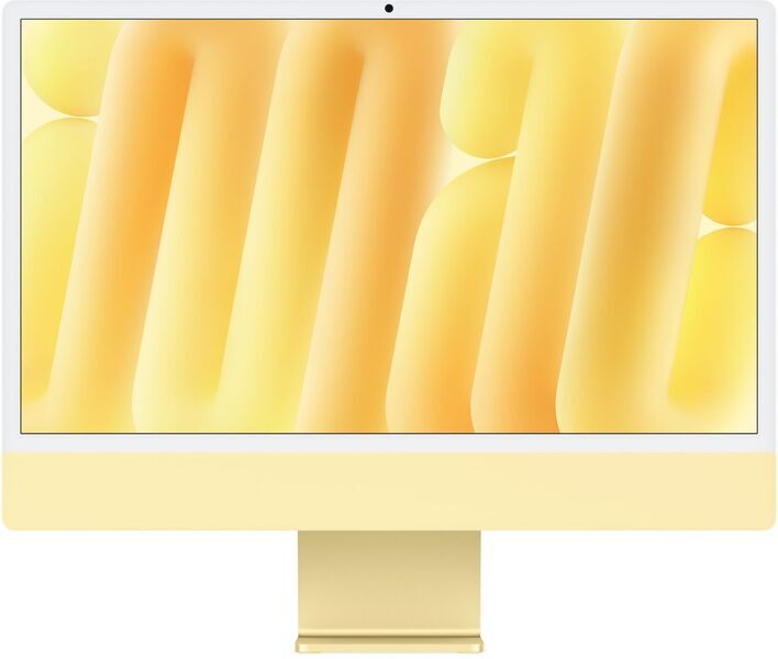 Apple iMac 2024 M4 10 Core | 24" | 16 GB | 256 GB SSD | Standard glass | yellow | compatible accessories | UK, image 1 of 3