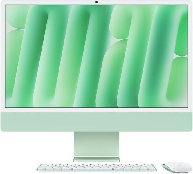 Apple iMac 2024 M4 10 Core | 24" | 16 GB | 256 GB SSD | Standard glass | green | Apple accessories | DK, image 1 of 3
