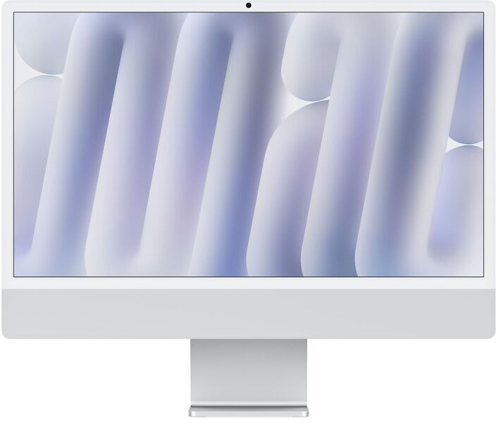 Apple iMac 2024 M4 10 Core | 24" | 24 GB | 512 GB SSD | Standard glass | silver | compatible accessories | FR, image 1 of 3