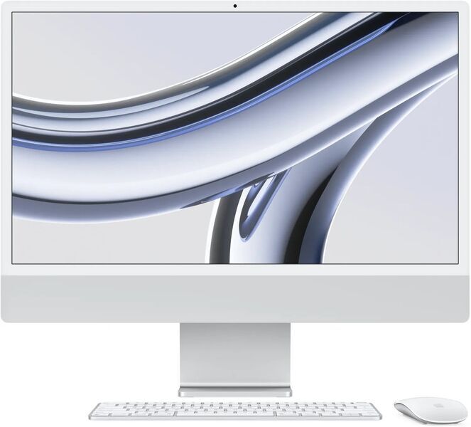 Apple iMac 2023 M3 8 Core | 24" | 8 GB | 256 GB SSD | 8-Core GPU | argent | accessoires compatibles | FR 1