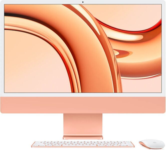 Apple iMac 2023 M3 8 Core | 24" | 8 GB | 512 GB SSD | 10-Core GPU | Gb LAN | orange | accessoires compatibles | FR 1