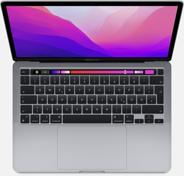 Apple MacBook Pro 2022 M2 | 13.3" | Touch Bar | M2 8-Core CPU | 10-Core GPU | 8 GB | 1 TB SSD | spacegrau | DE 2