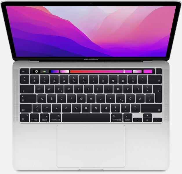 Apple MacBook Pro 2022 M2 | 13.3" | Touch Bar | M2 8-Core CPU | 10-Core GPU | 16 GB | 1 TB SSD | silber | NL 2