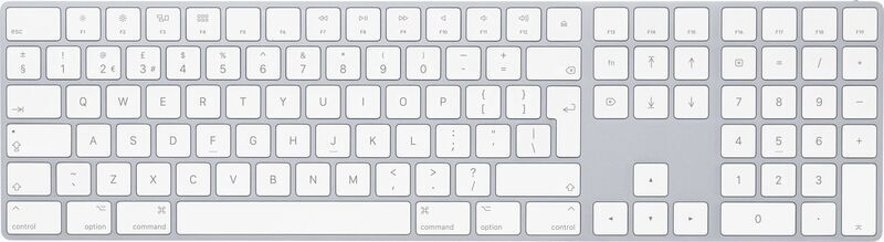Apple Magic Keyboard 2017 s numerickou klávesnicí | stříbrná | NL