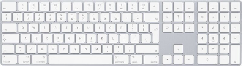 Apple Magic Clavier 2017 avec pavé numérique | argent | UK