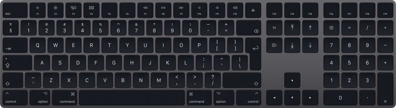 Apple Magic Keyboard 2017 mit Nummernblock | spacegrau | HU 1