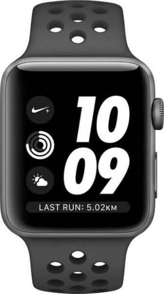 Apple Watch Nike+ Series 3 (2017) | 42 mm | GPS | grå | Sportsrem sort 2