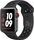 Apple Watch Nike+ Series 3 (2017) | 38 mm | GPS + Cellular | grigio | Cinturino Sport nero thumbnail 1/2