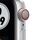 Apple Watch Nike Series 6 Alluminio 40 mm (2020) | GPS + Cellular | argento | Cinturino Sport platinum/nero thumbnail 3/4